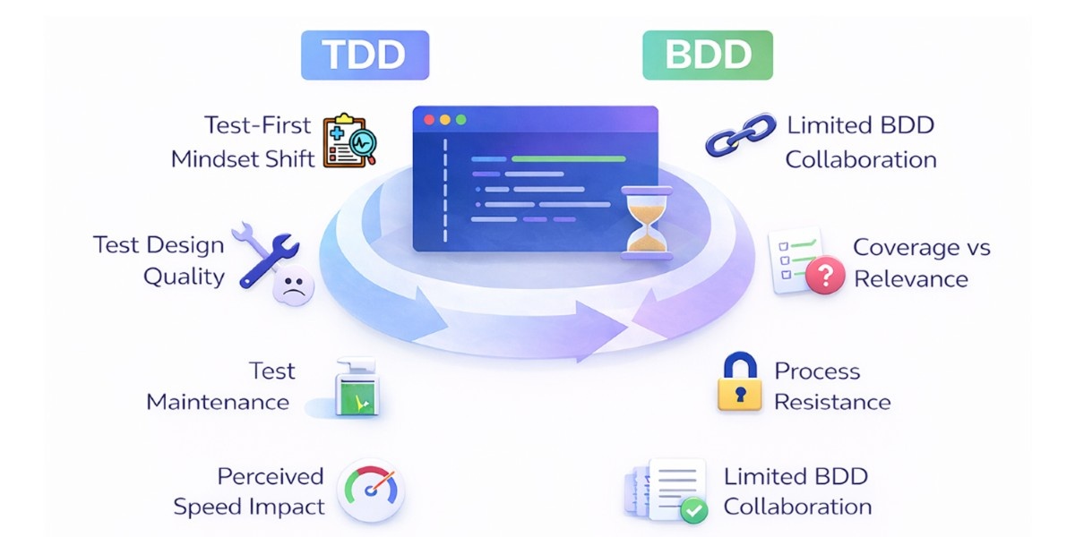 an jpeg image indicating the common challenges in TDD and BDD