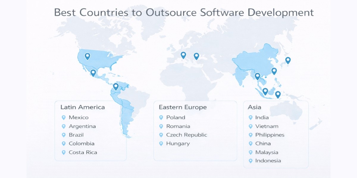 an jpeg image showcasing the list of countries to outsource software development services