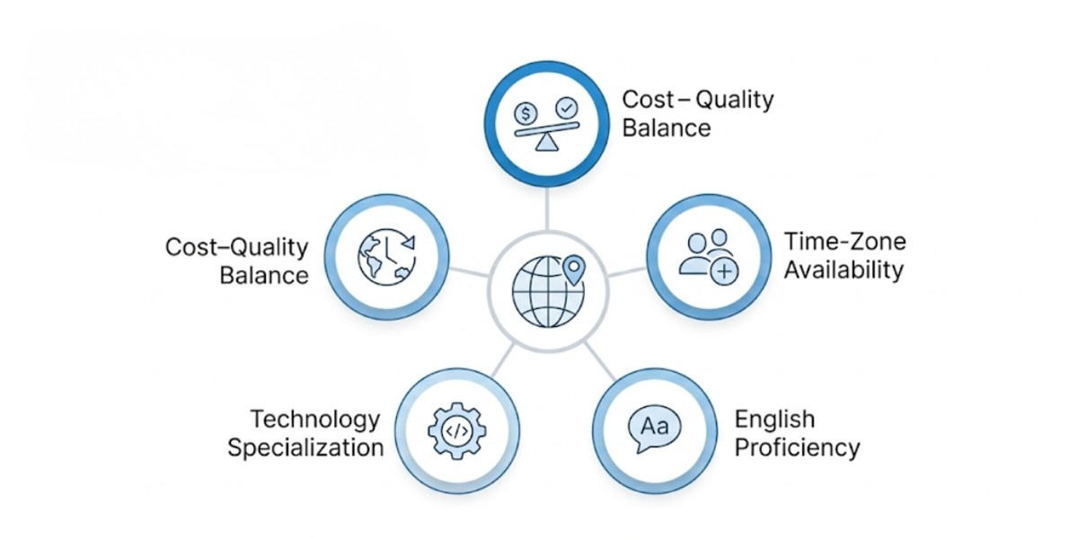 an image of how to choose the right country for software outsourcing