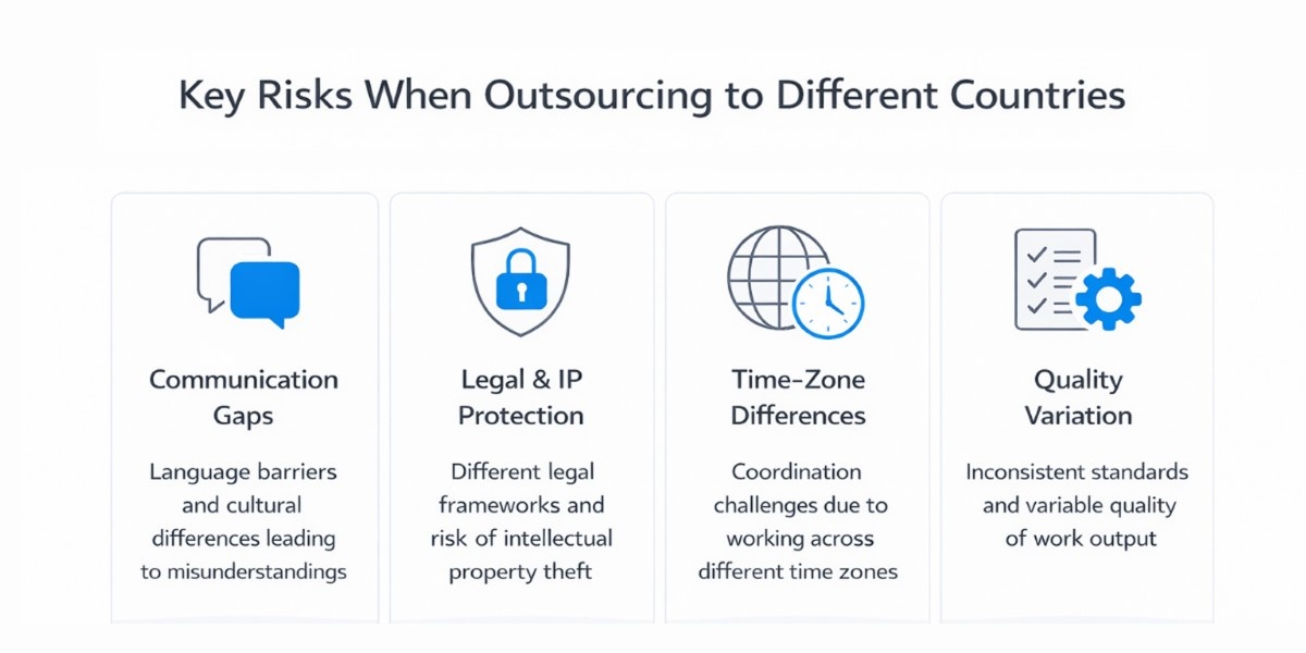 an image indicating key risk outsourcing to different countries