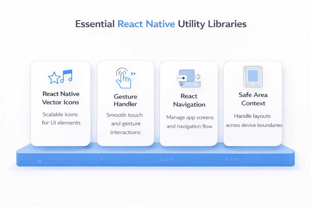 an image showing the essential react native utility libraries