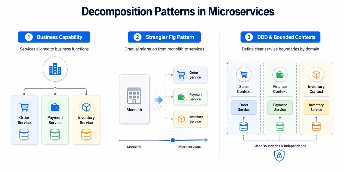 an image showcasing the decomposition patterns in microservices