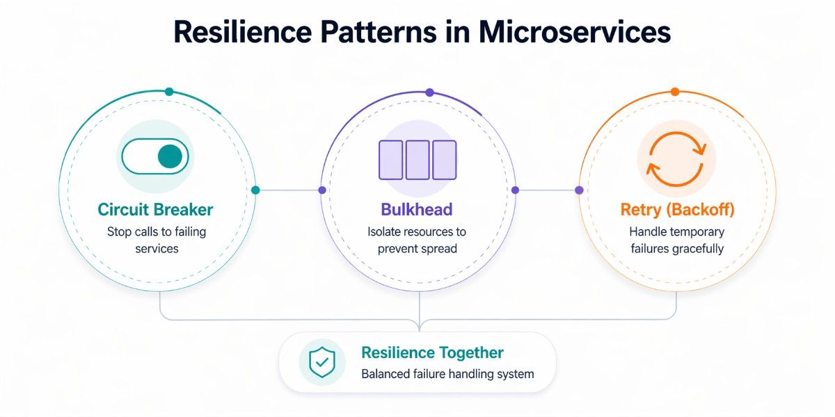 An image showcasing the Resilience pattern in microservices