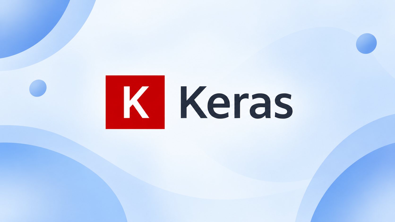Keras logo with neural network layers representing deep learning model development