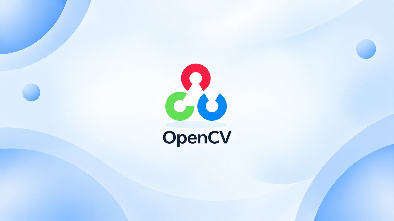OpenCV logo with image-processing elements representing computer vision and image analysis