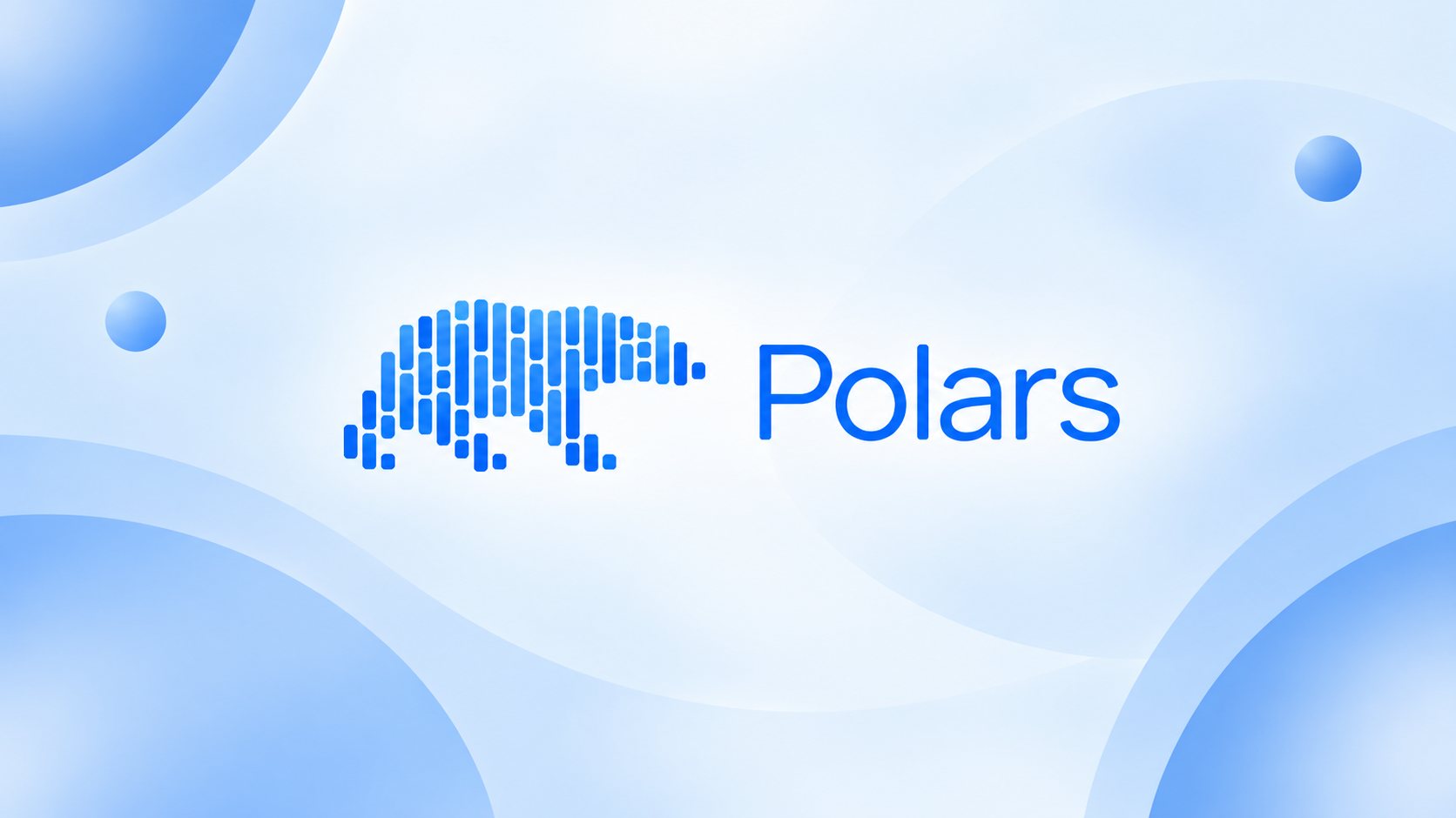 Polars logo with structured DataFrame elements representing fast data processing and analysis