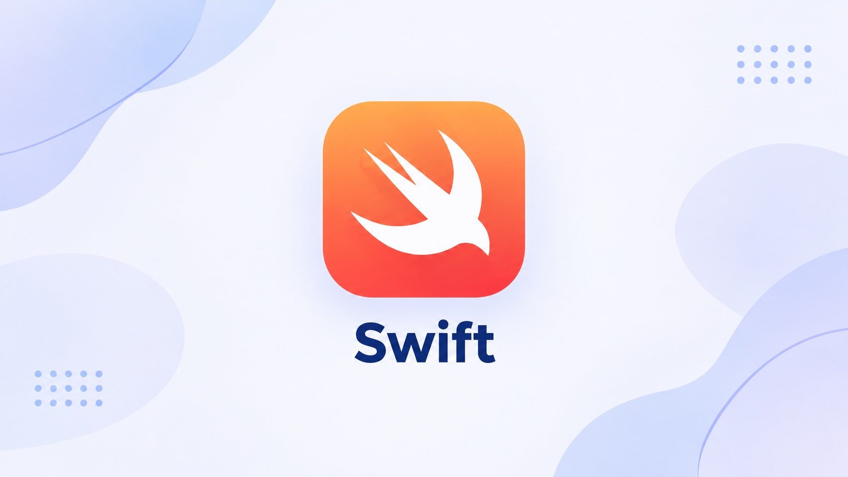 Swift App Icon in Pastel Tech Landscape